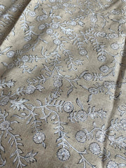 Roshyn Block Print Handloom Linen Fabric